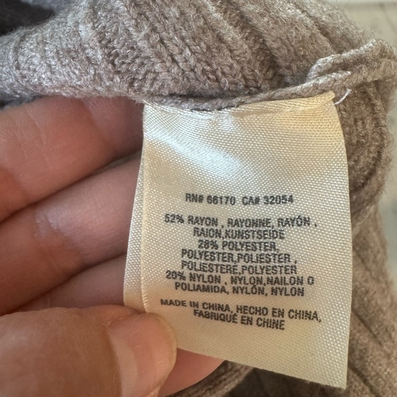 Moth for Anthropologie Brown cowl neck sweater L coquette flowie - Picture 5 of 8